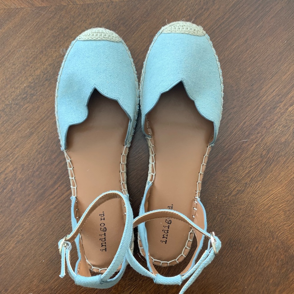 Light blue espadrilles